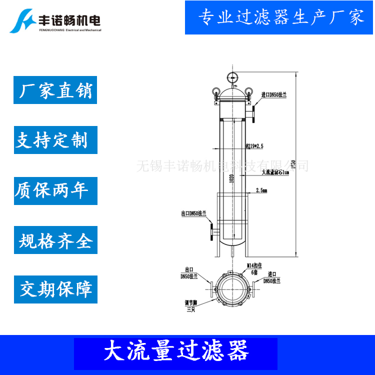 1芯大流量保安過濾器FNCDLLPK-1X-40C