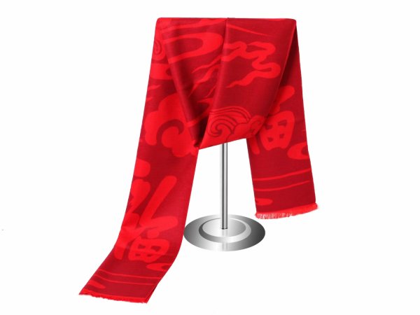 定制大紅圍巾