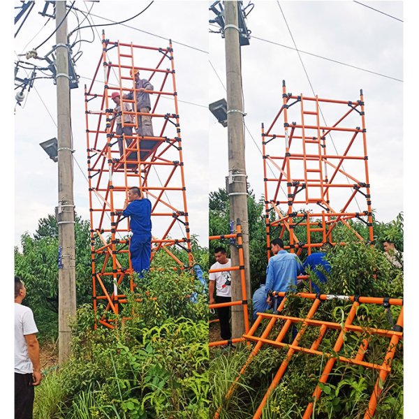 供電所絕緣檢修平臺作業山地作業現場