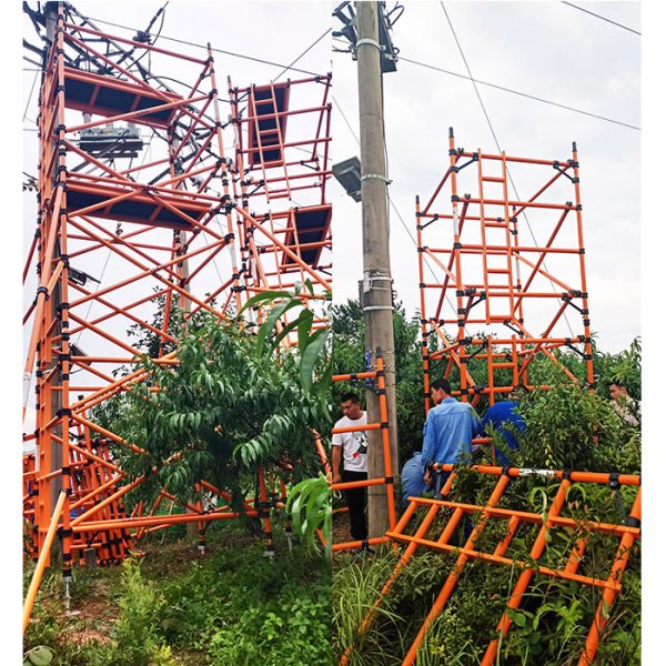 供電所絕緣檢修平臺作業山地作業現場