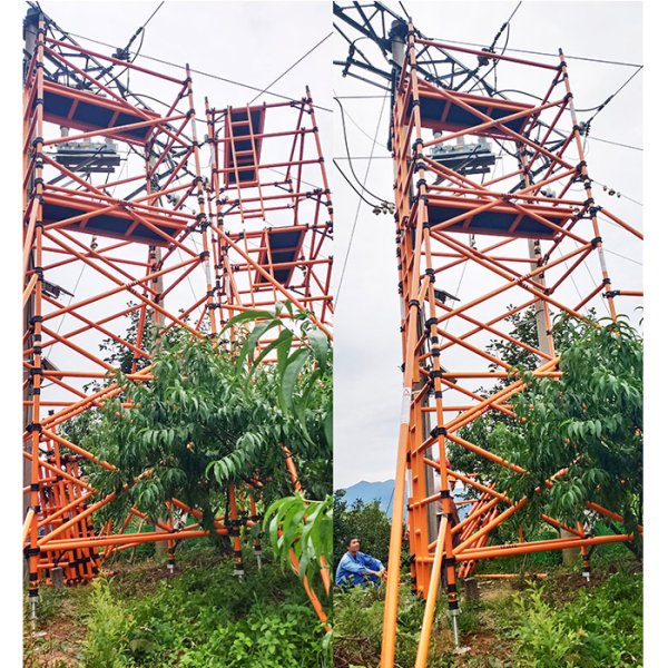 供電所絕緣檢修平臺作業山地作業現場