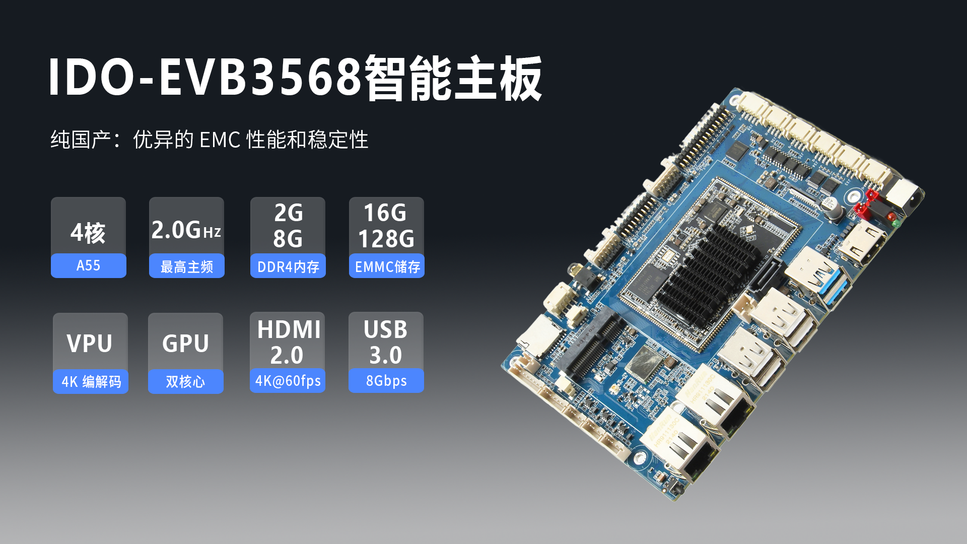 IDO-EVB3568-V1,RK3568开发板,支持OpenHarmony开源鸿蒙-深圳触觉