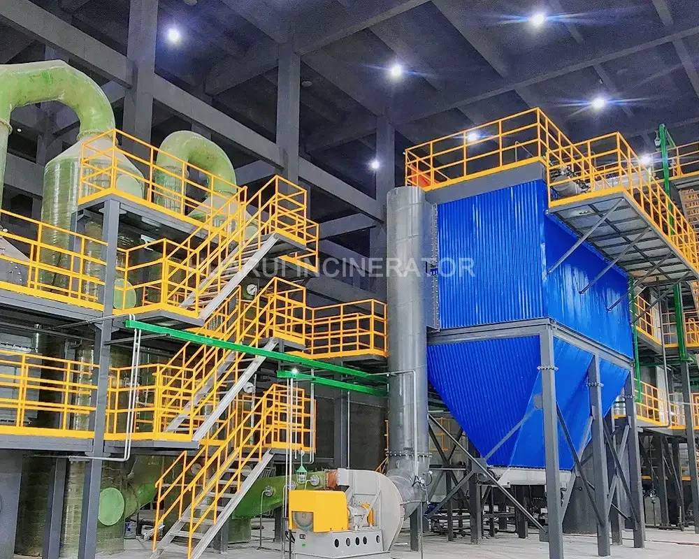 Rotary kiln incinerator medical waste centralized disposal project