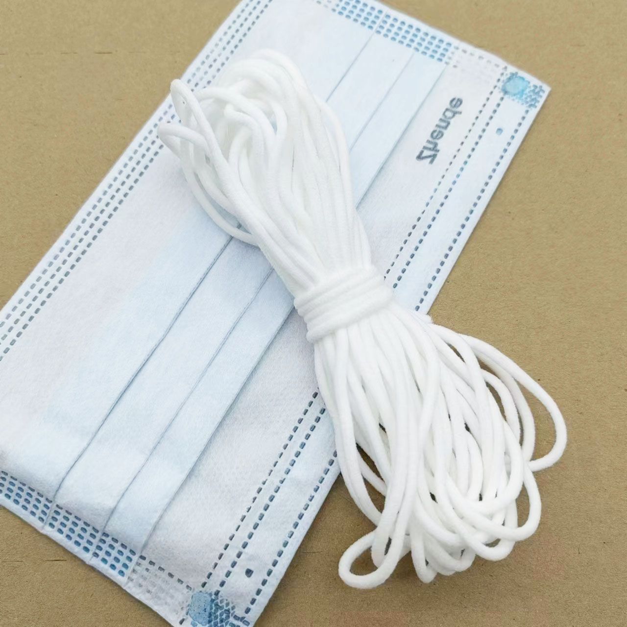 Nylon Spandex 3mm round White Cord Ear Loop Ear Rope bands earloop ...
