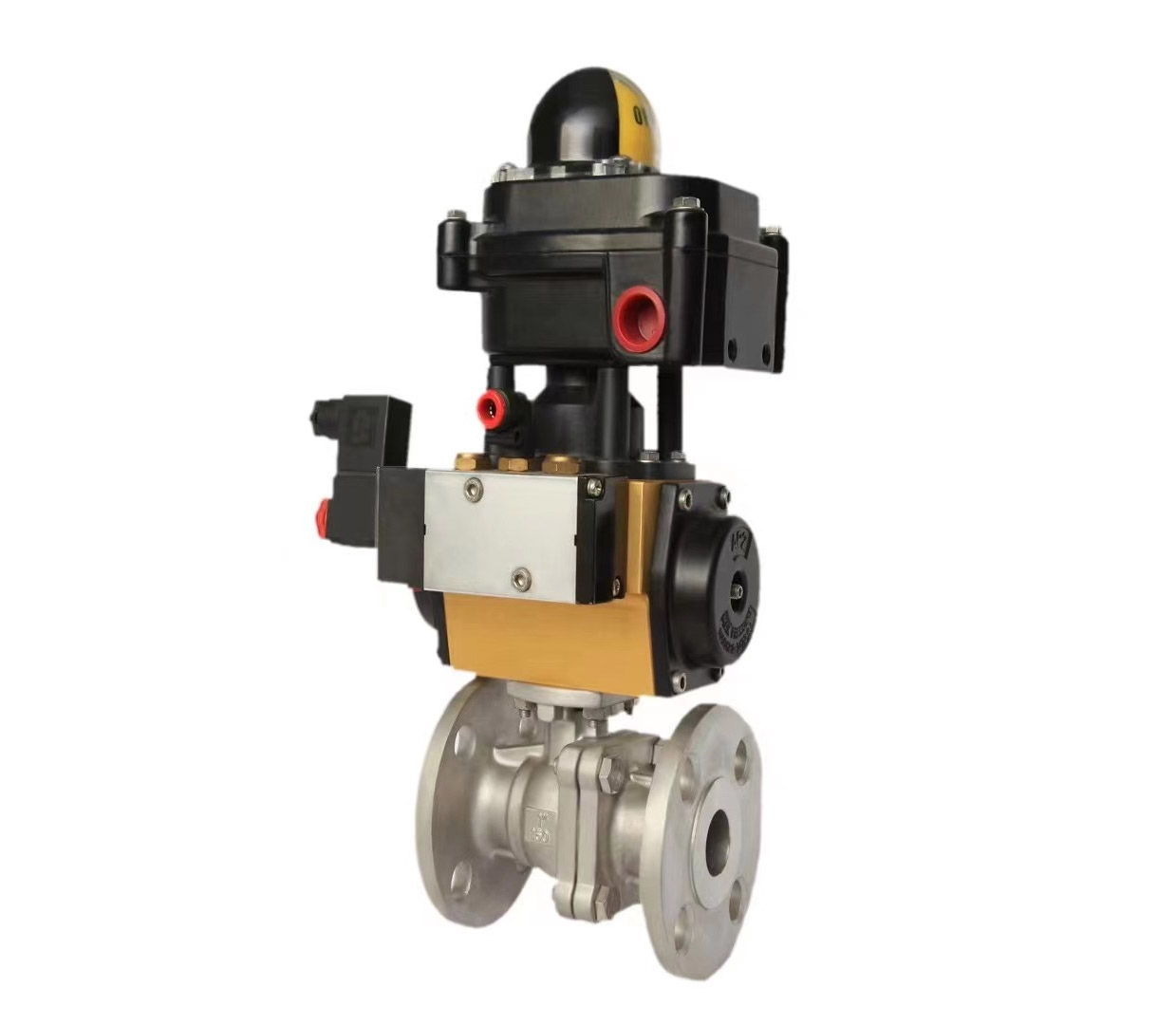 二片式高平臺法蘭球閥（美標）+執(zhí)行器）