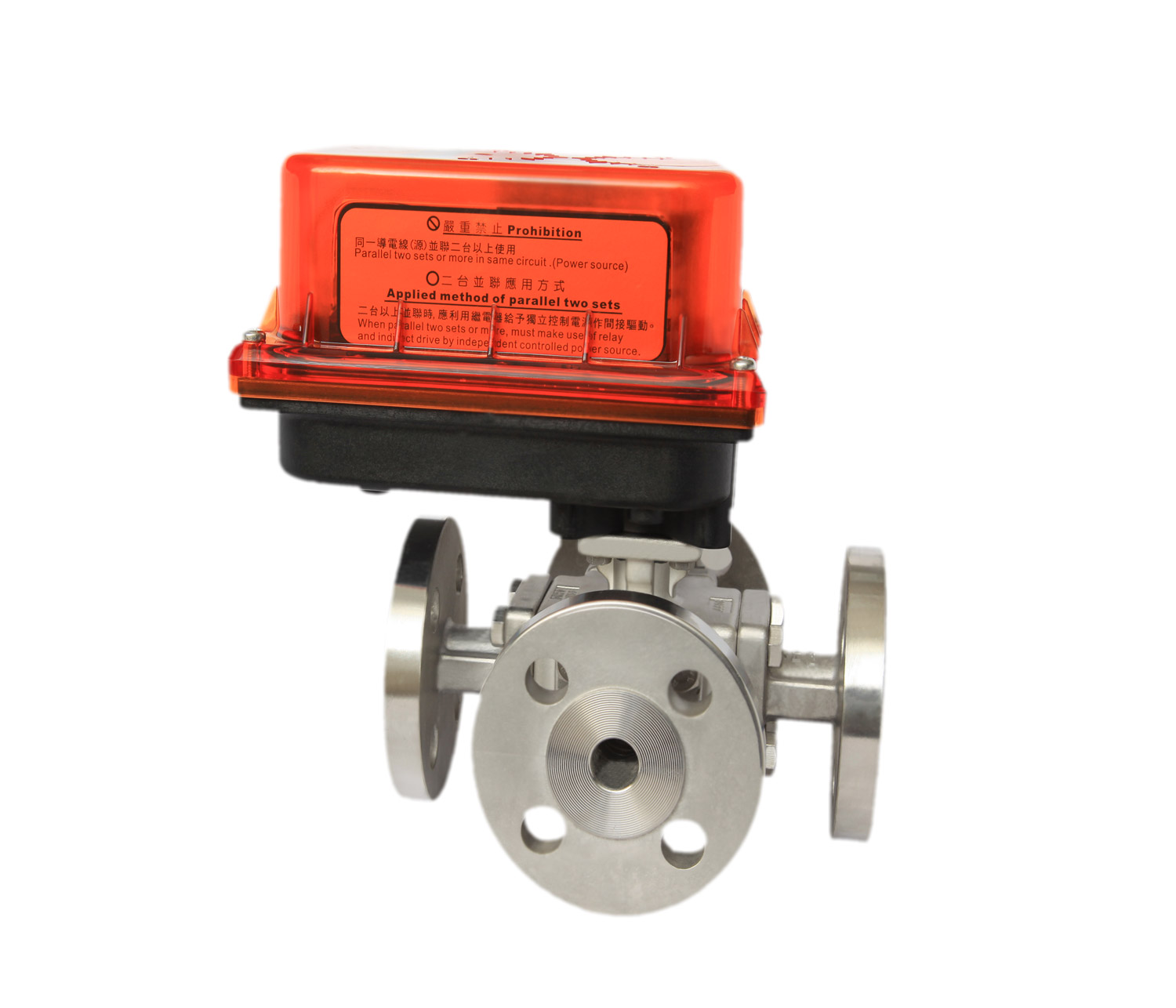 三通高平臺法蘭球閥+氣動