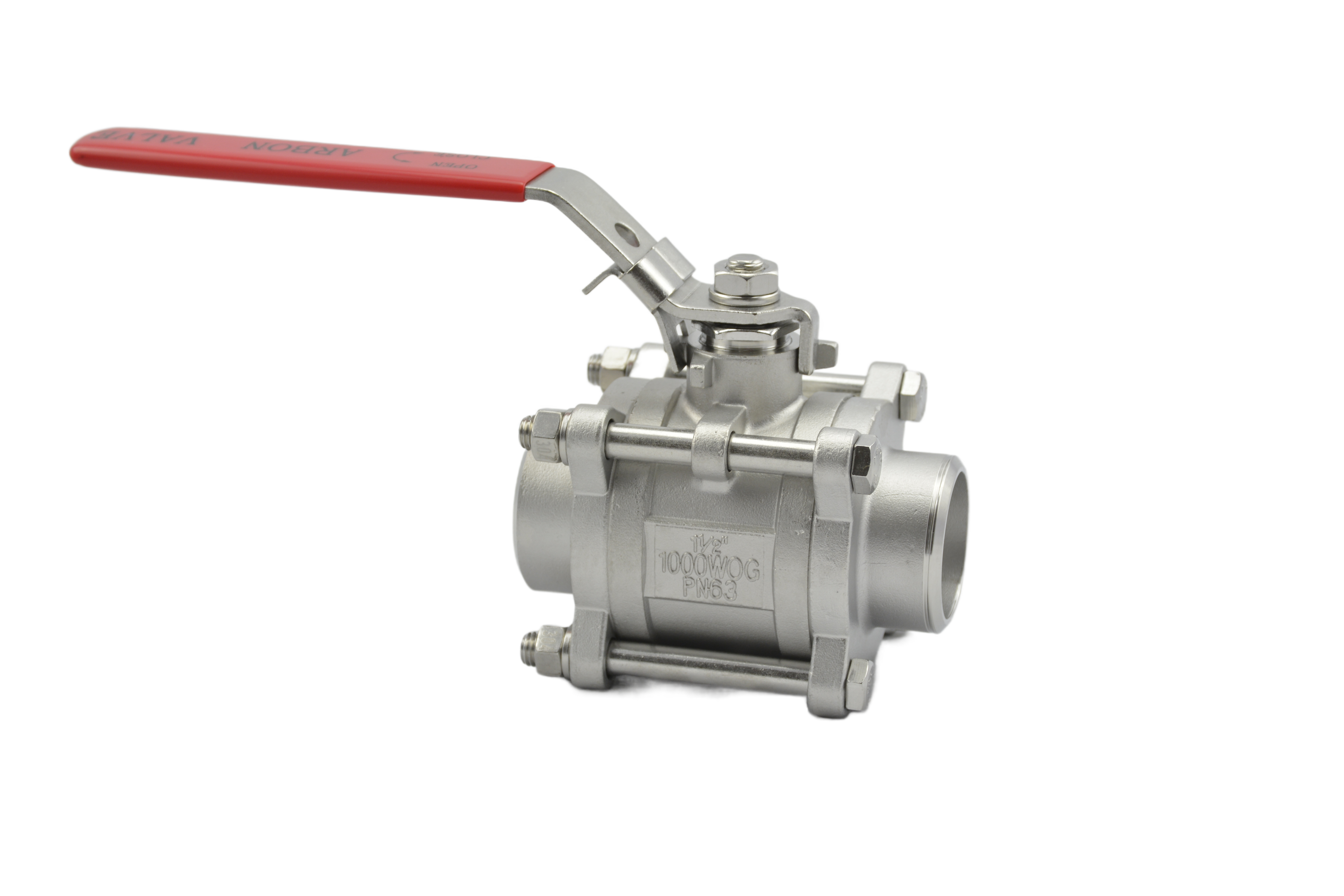 三片式低平臺手動對焊球閥 