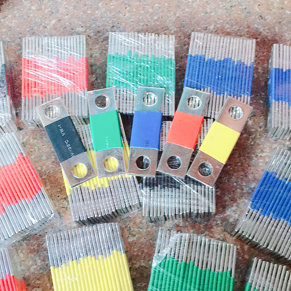 新能源汽車軟連接定制銅排電動電池母線焊壓銅排熱縮管柔性母排