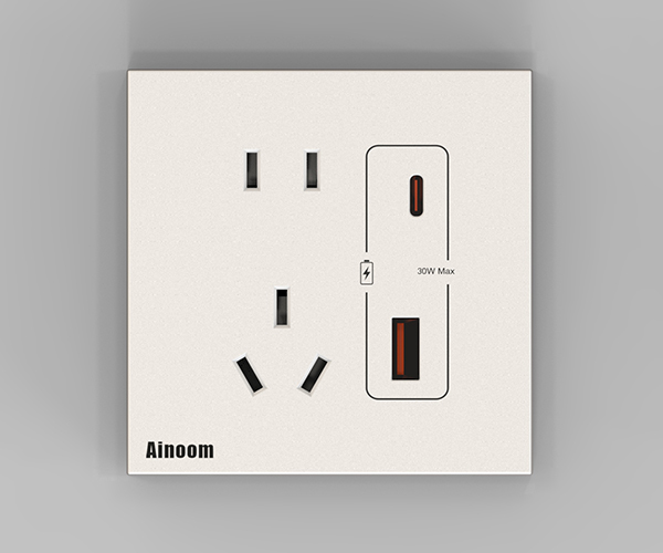 USB五孔插(30W) 产品型号:V5KCA8037WK1WH_广东浩博特科技股份有限公司