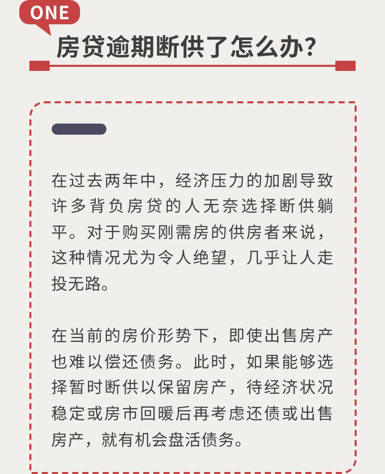房贷逾期断供了怎么办？合法断供保房5-8年