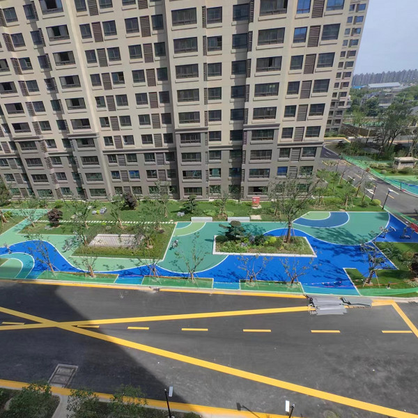 上海九亭小區休閑健身場地塑膠跑道