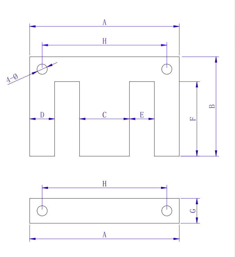 EI lamination structure diagram