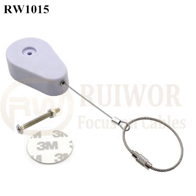 RUIWOR RW1015 Drop-shaped Retractable Steel Cable Rope Retractor Plus ...