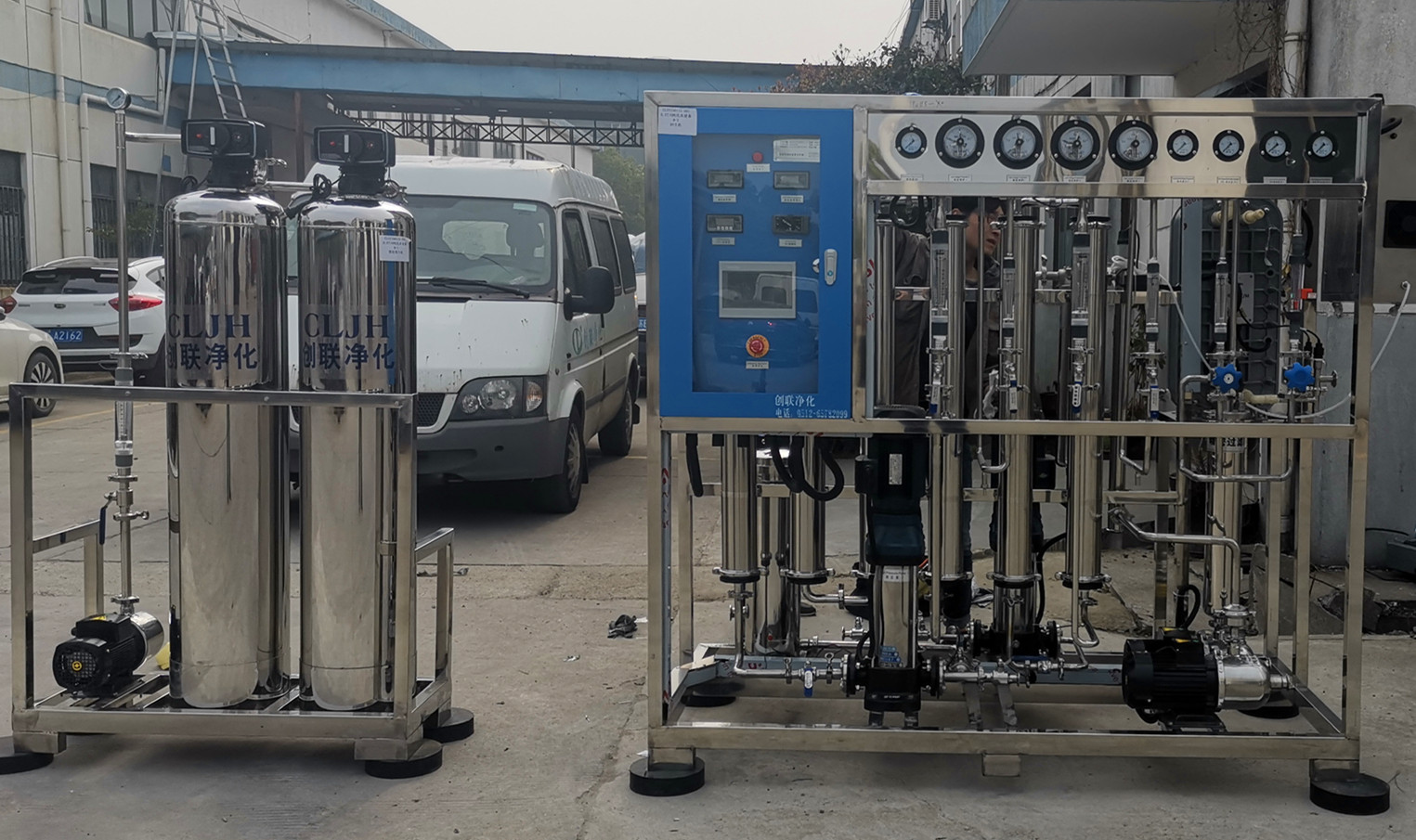 500L/h醫療器械純化水設備和注射水設備