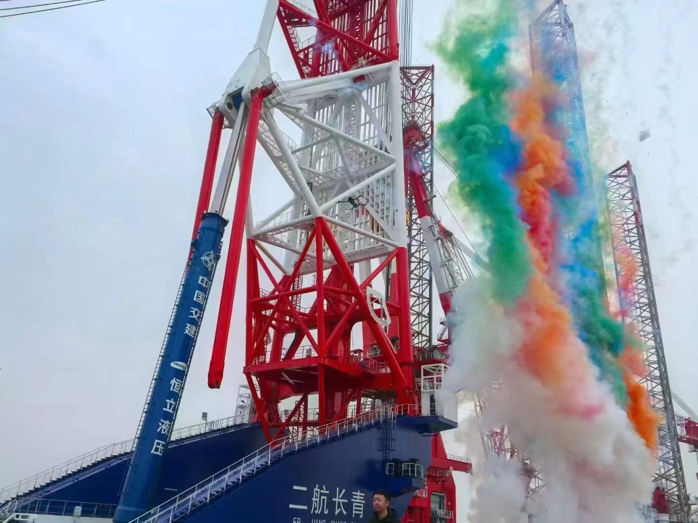 中交二航局,二航長青號打樁船,恒立集團,液壓油缸,恒立佳創(chuàng)