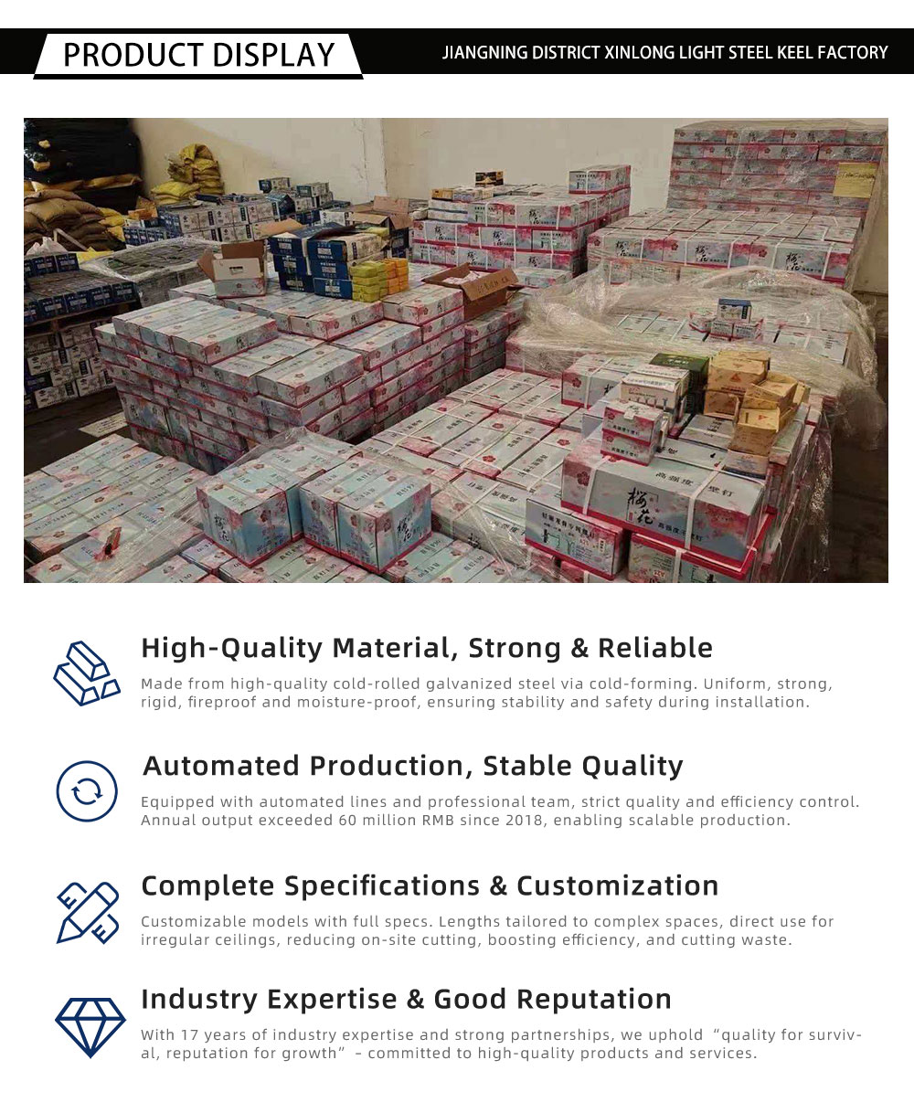 Light Steel Keel Hardware Accessories for Drywall | Xinlong