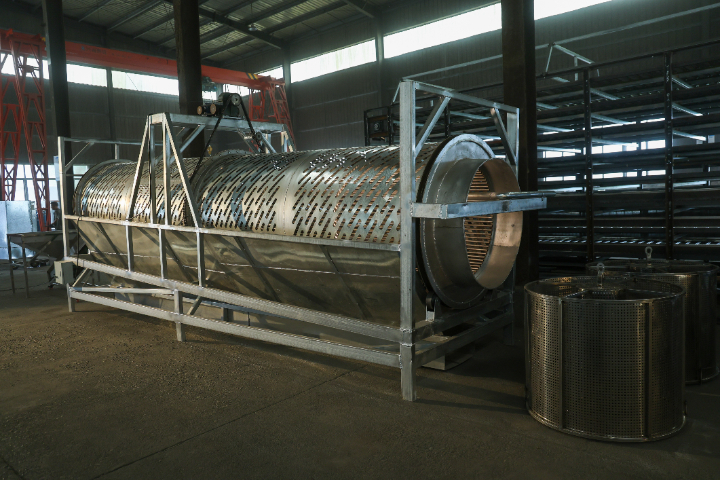 连续进出料清洗机,滚筒喷淋清洗机