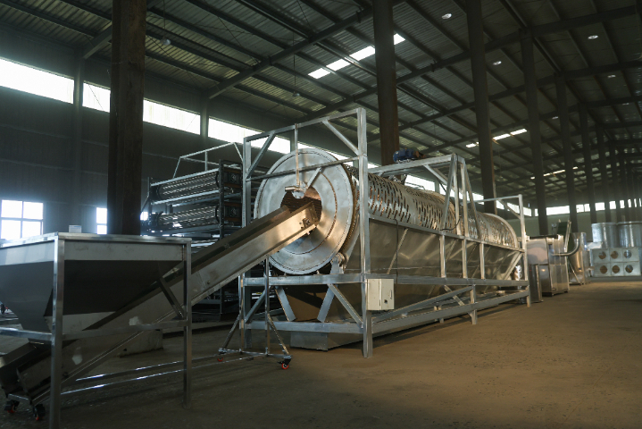 连续进出料清洗机,滚筒喷淋清洗机