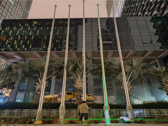 浙江镀钛金不锈钢旗杆带配件,不锈钢旗杆