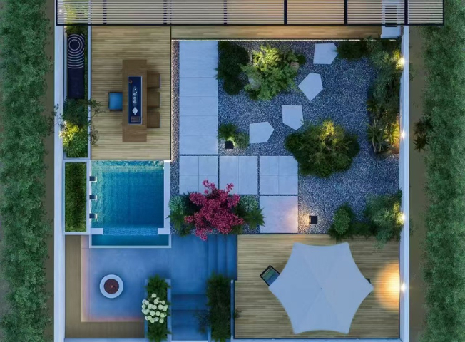 长三角微景观庭院设计配置,庭院设计