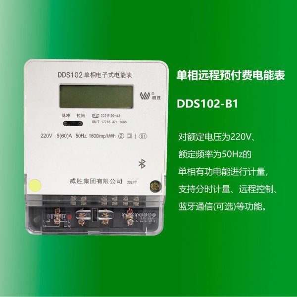 單相遠(yuǎn)程預(yù)付費(fèi)電能表 DDS102-B1