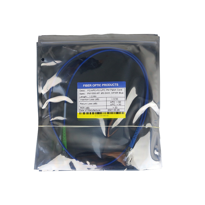 保偏型單模單芯跳線-1950nm, 2000nm, 2050nm