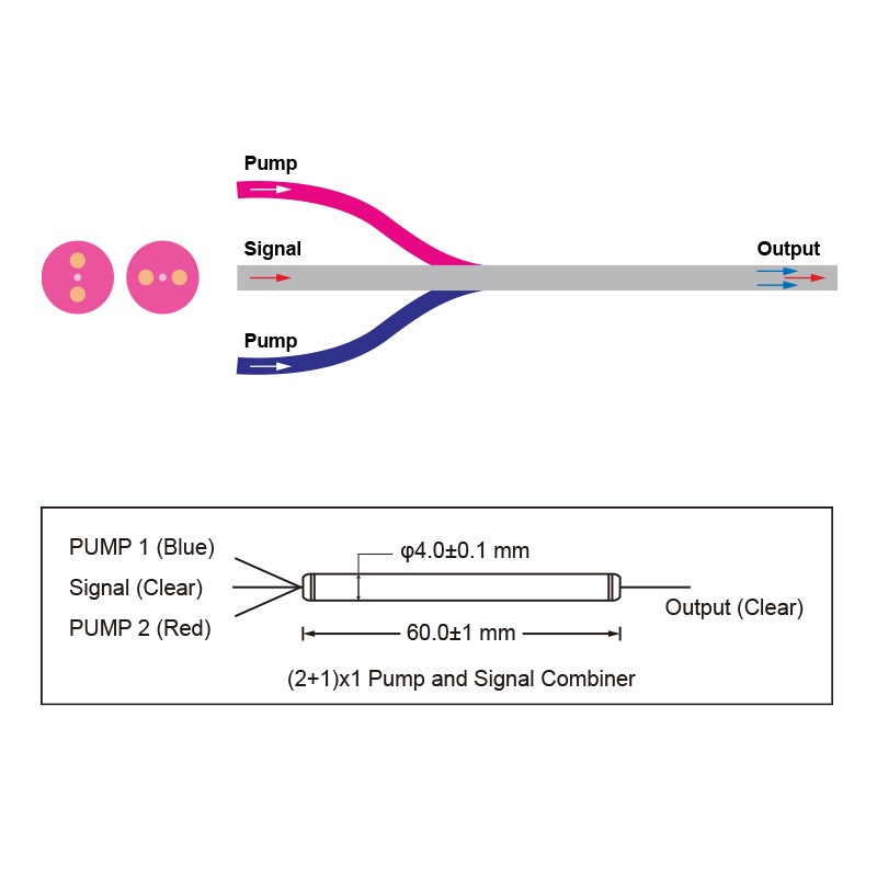 (2+1)×1泵浦&信號合束器
