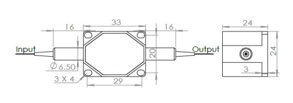 532~980nm 保偏TGG隔離器