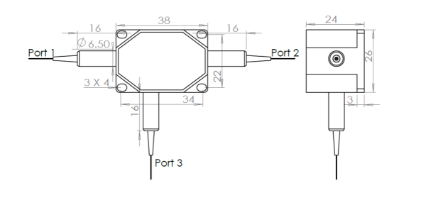 532～980nm保偏TGG光纖環(huán)形器