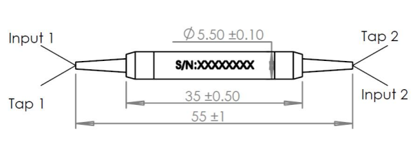 1×2(2×2)雙軸工作保偏光纖耦合器