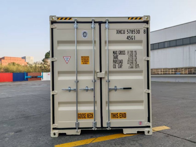 米色 新高雙開門 三鎖桿