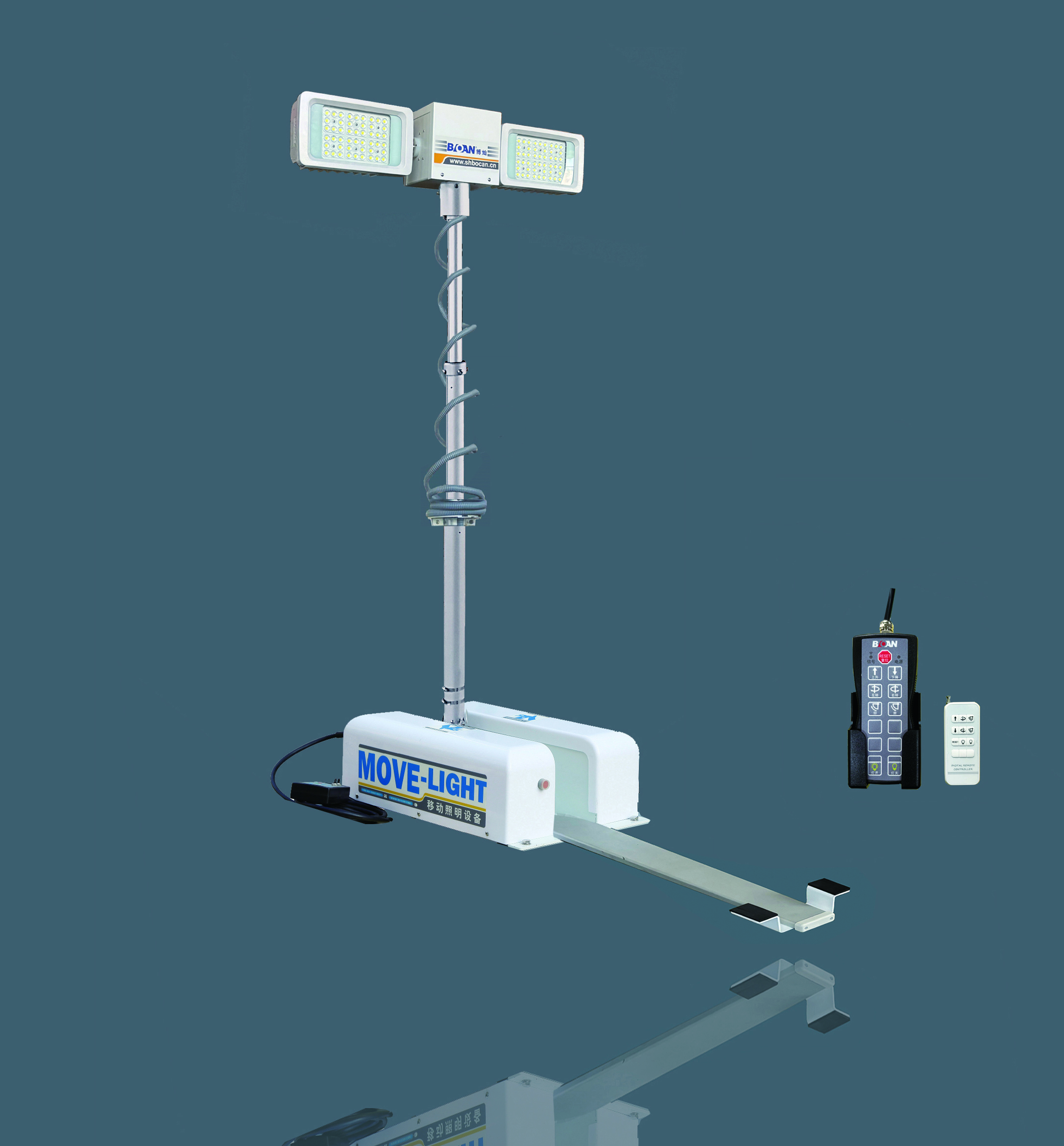 曲臂升降照明燈