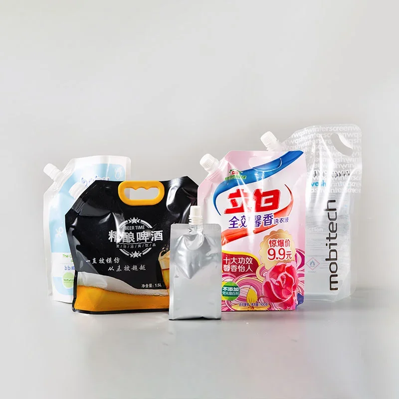 Shaped spout pouches
