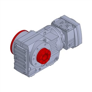 B5法蘭空心軸鎖緊盤安裝(KHF)螺旋錐齒輪減速電機(jī)