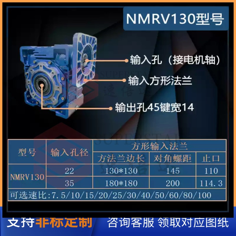 RV系列蝸輪蝸桿減速機-配置伺服電機