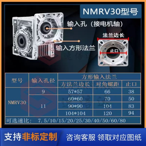 RV系列蝸輪蝸桿減速機-配置伺服電機