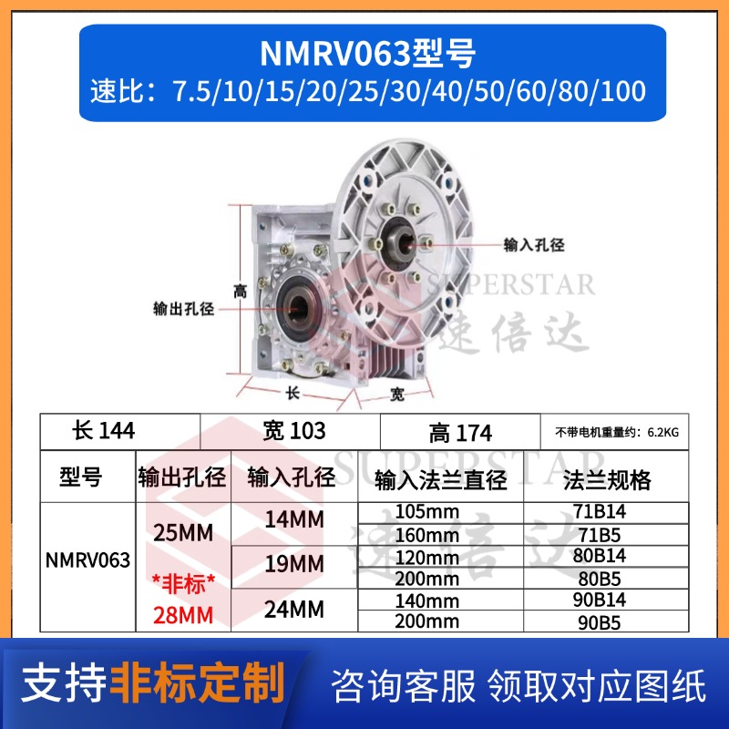 RV系列蝸輪蝸桿減速機
