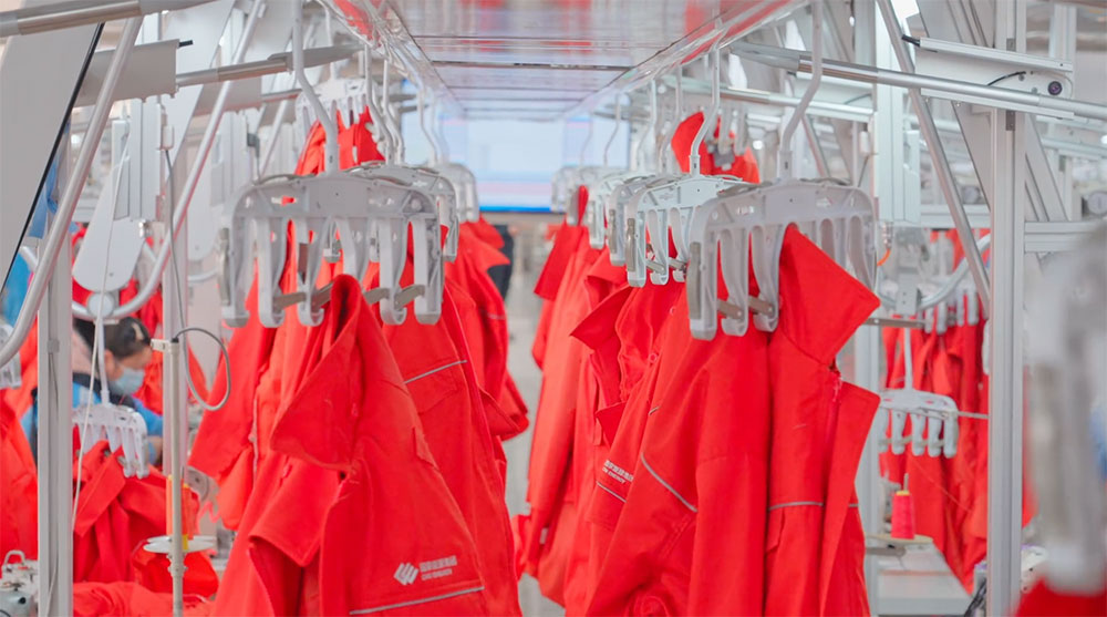 Production facilities at SWOTO Protection Technology Co., Ltd. for protective garment manufacturing