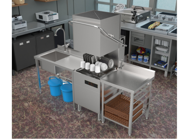 福建大型餐飲揭蓋式洗碗機推薦 廣州圣尚智能裝備供應