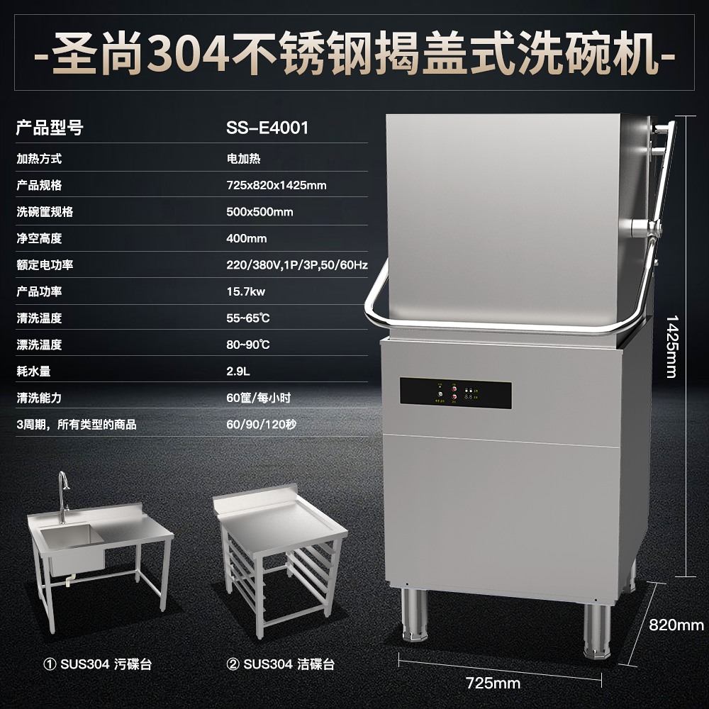 選揭蓋式商用洗碗機看圣尚：清潔到位、省錢好維護