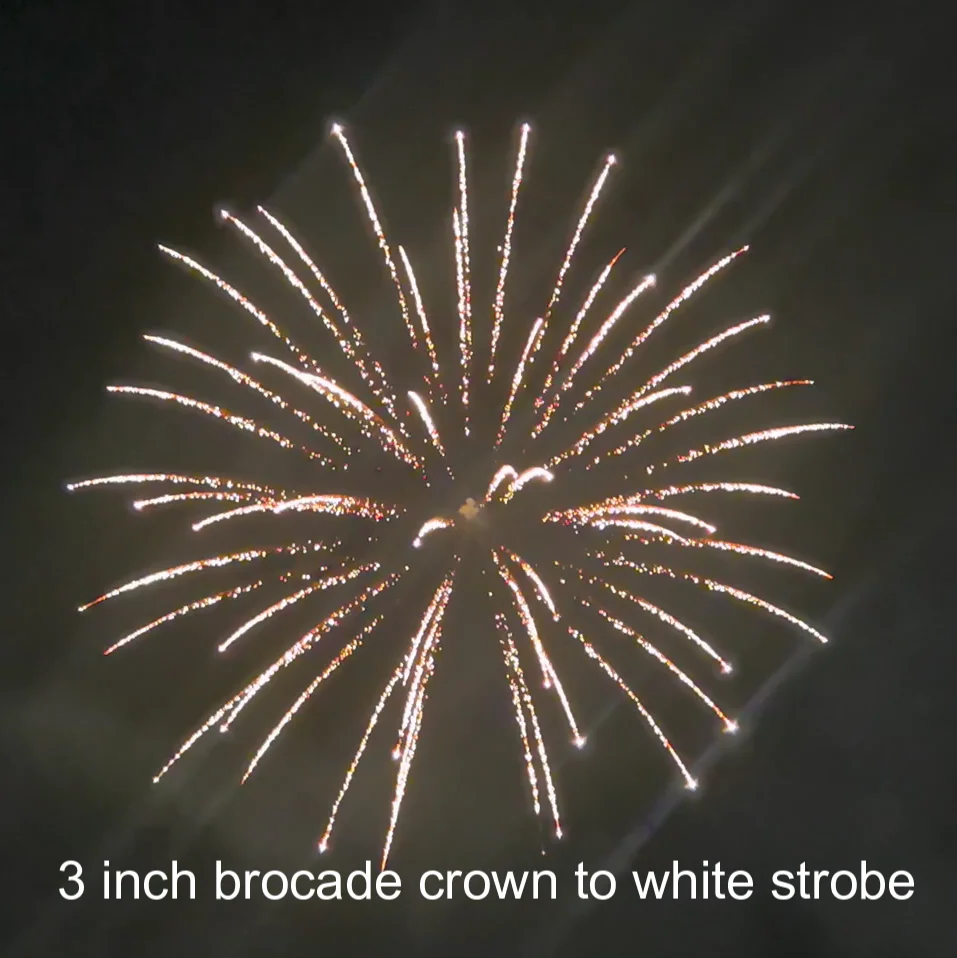 3 inch brocade crown to white strobe