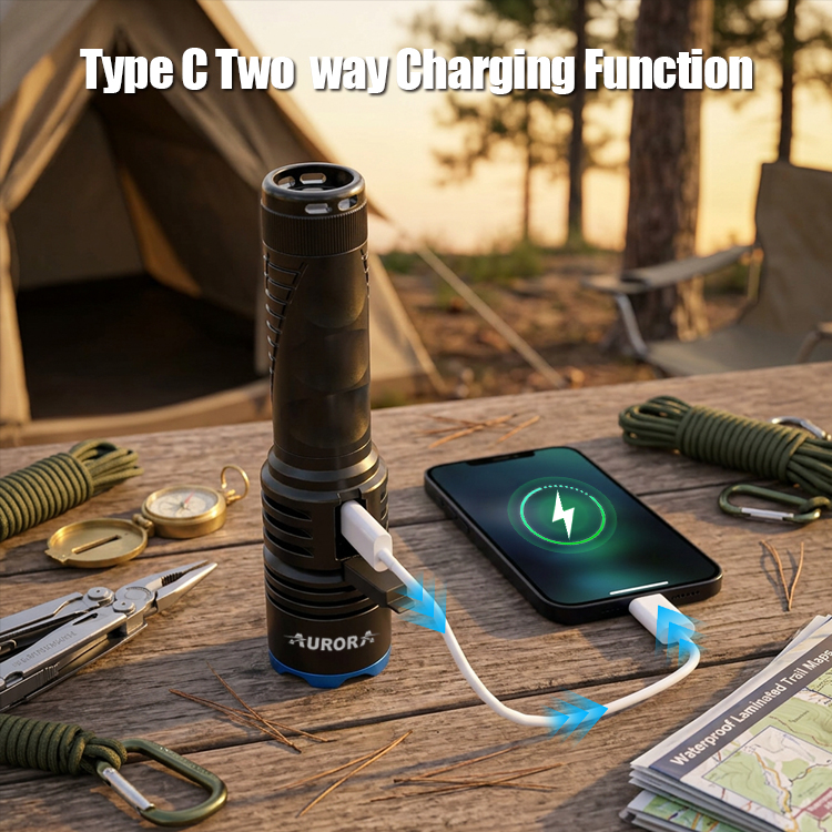 USB Rechargeable Flashlights: Aurora's Power Bank Integration Innovation