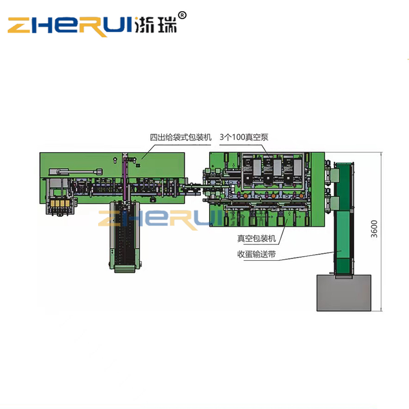 ZRD480-4四出智能給袋式咸鴨蛋全自動真空包裝機