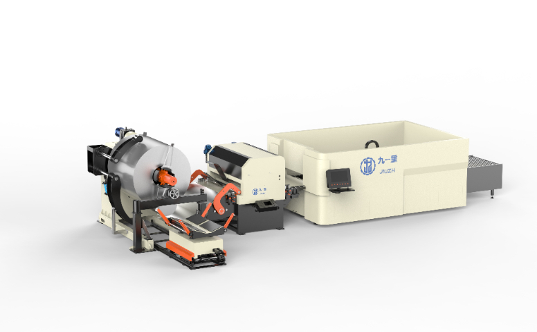 四川金屬加工激光開卷落料線設備廠家 廣東九重智能裝備供應