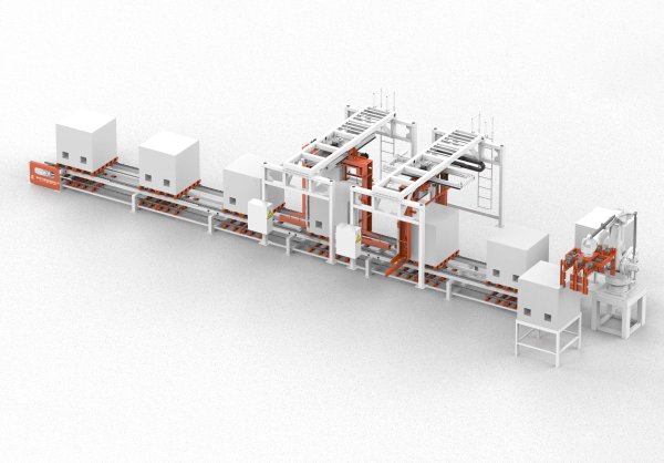 加氣塊無托盤打包線