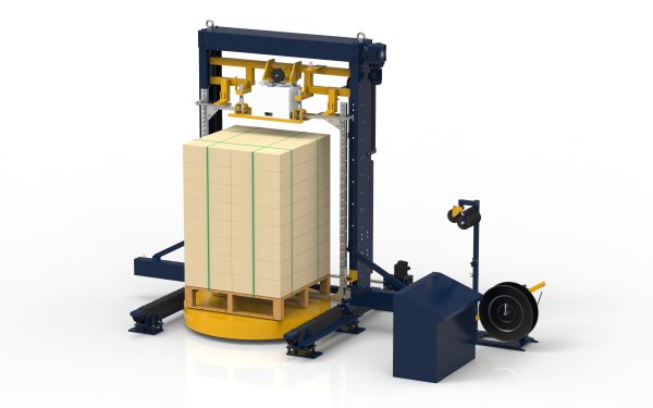 轉盤式移動雙穿劍打包機