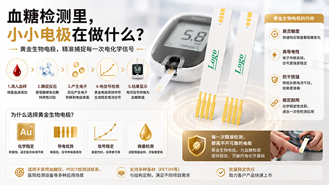 盐城溶液离子检测溅射黄金电极传感器直销