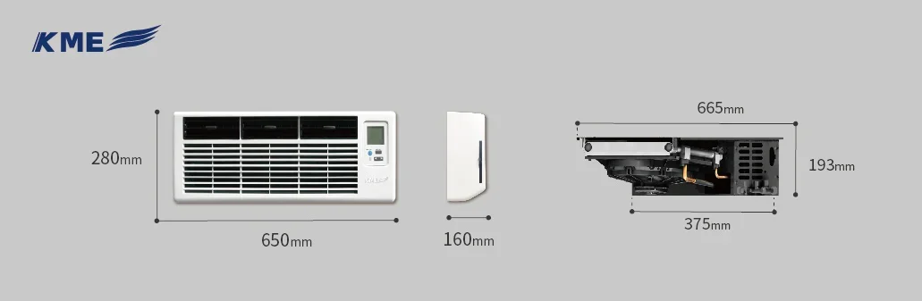 Ultra Light Bottom Mount Wall Split RV AC Unit 9