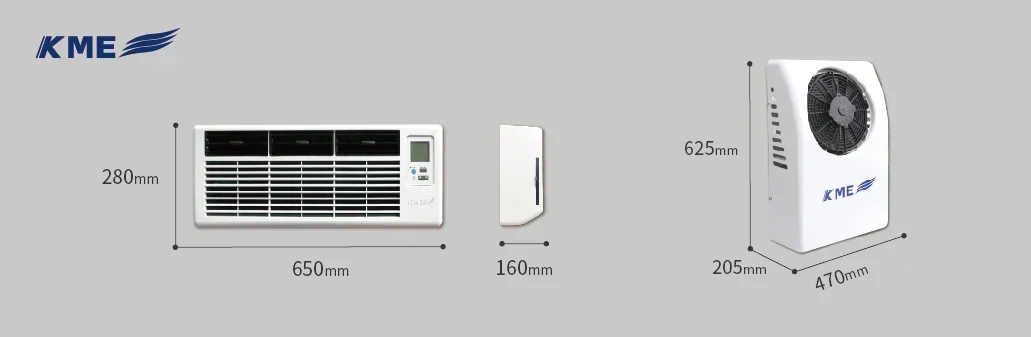 Back Mounted Wall Split Single Fan RV AC Unit 3