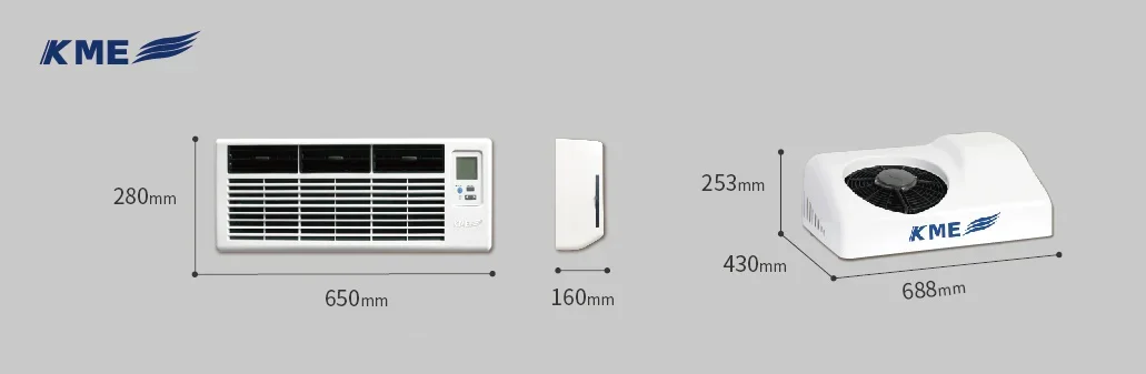 Rooftop Mounted Wall Split Single Fan RV AC Unit 9